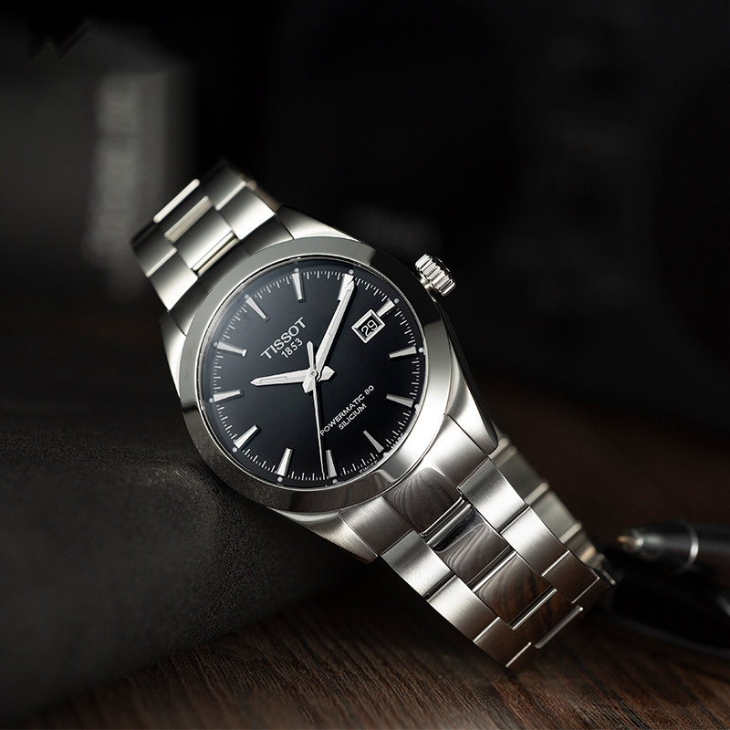 直营天梭tissot风度系列男士自动机械表t1274071105100