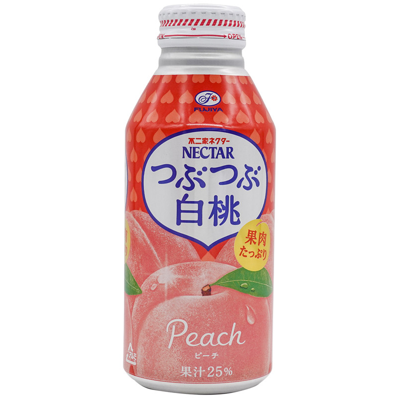 现货日本进口不二家水蜜桃子白桃汁果汁果肉饮料果味