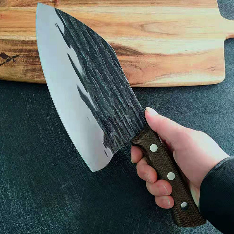 龙泉高锰钢菜刀厨房家用手工锻打锋利刀具厨师菜刀