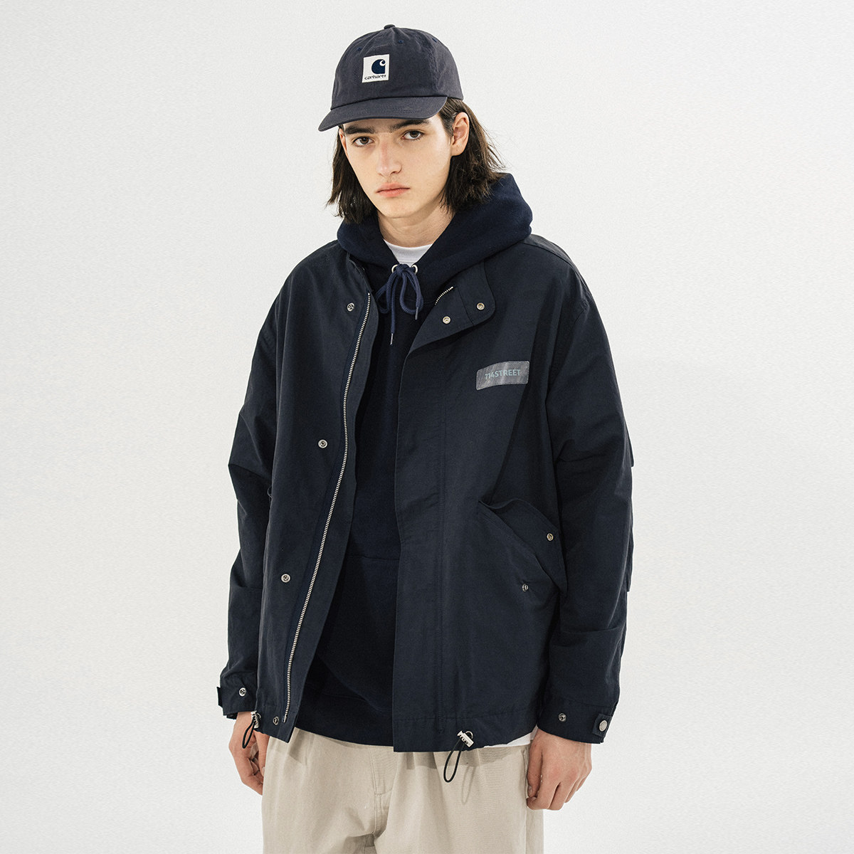 714street设计感立领m51夹克外套男2022春秋潮牌ins日系复古上衣