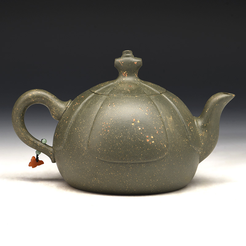 顾勤雪花绿泥紫砂壶宜兴名家全纯手工茶壶收藏茶壶