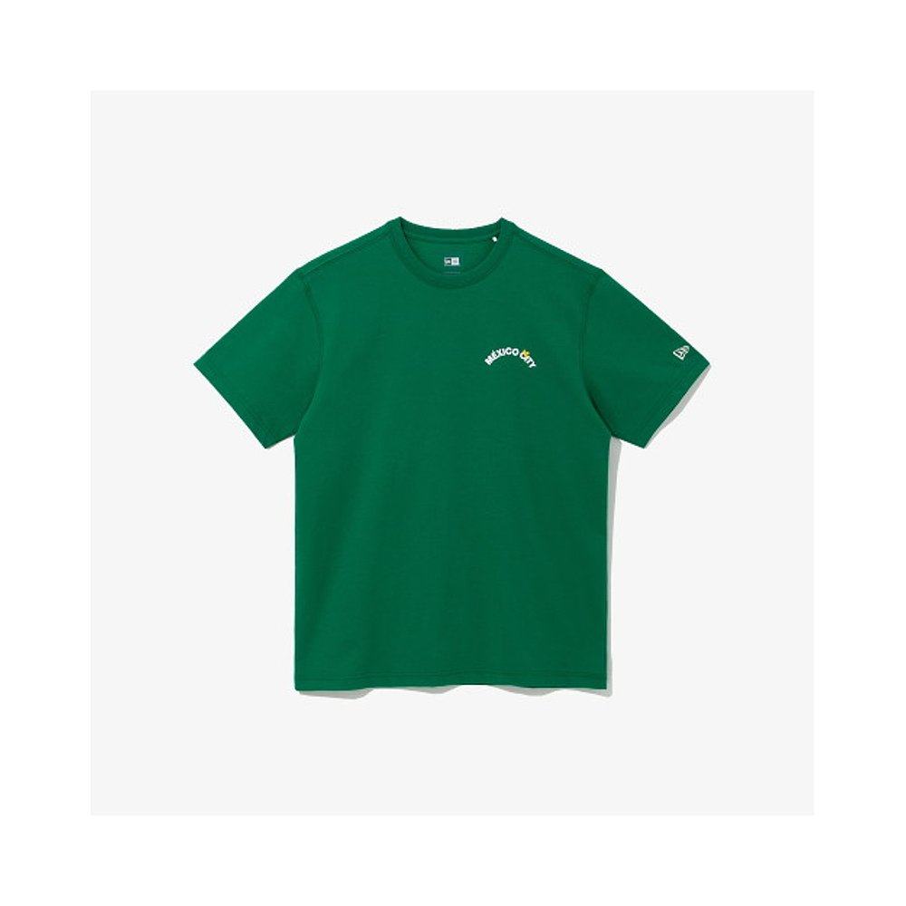 韩国直邮newera纽亦华樱花墨西哥美食限定短袖绿色t恤