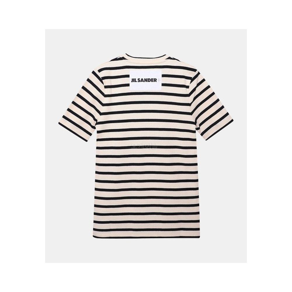 韩国直邮jilsander短袖黑白条纹圆领简约时尚t恤