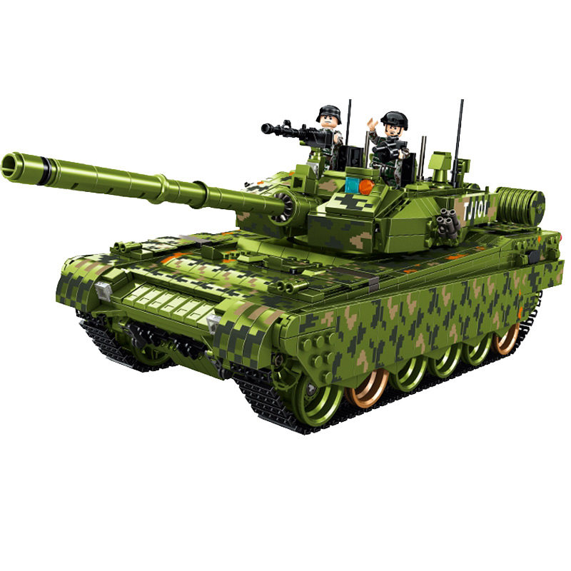 中国潘洛斯拼装坦克积木大型高难度履带玩具男孩子塑料积木