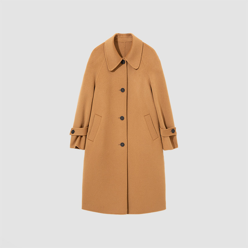 绵羊毛翻领毛呢大衣ddo4ad4396越酿越醇毛呢外套