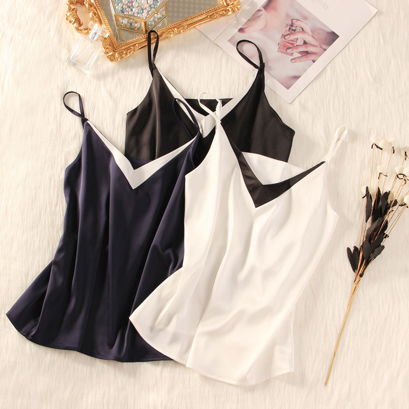 白色丝绸吊带女夏性感西装内搭打底简约气质背心吊带