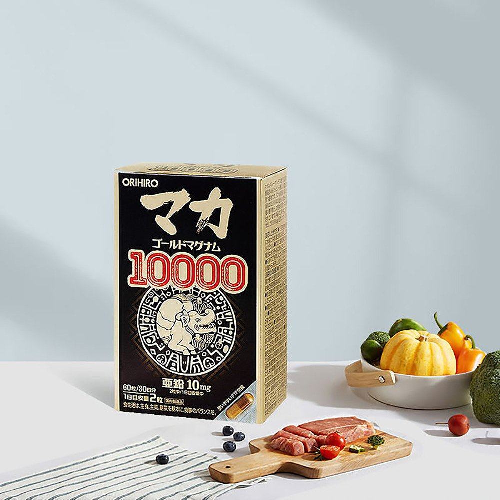 日本直邮orihiro玛卡10000mg力玛胶囊锌男性保健品男性健康玛咖提取物