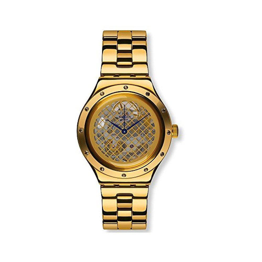 日本直购swatch斯沃琪男士金色机械机械手手表百搭日韩腕表