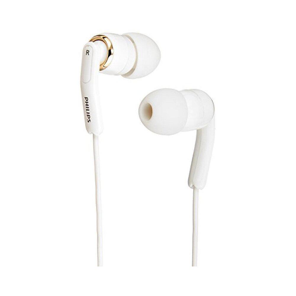 日本直邮philips飞利浦耳机运河类型高分辨率兼容白色普通有线耳机