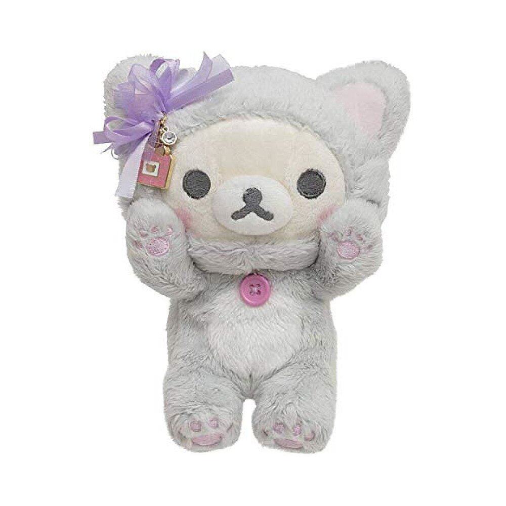 轻松熊日本直邮sanx镜里白色ko毛绒公仔尺寸毛绒布艺类玩具