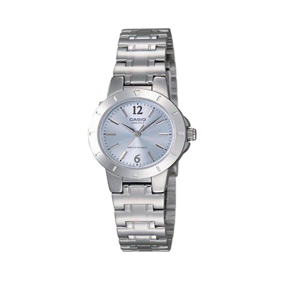 日本直购casio卡西欧女士银色圆形表盘石英表ltp1177a2ajf日韩腕表