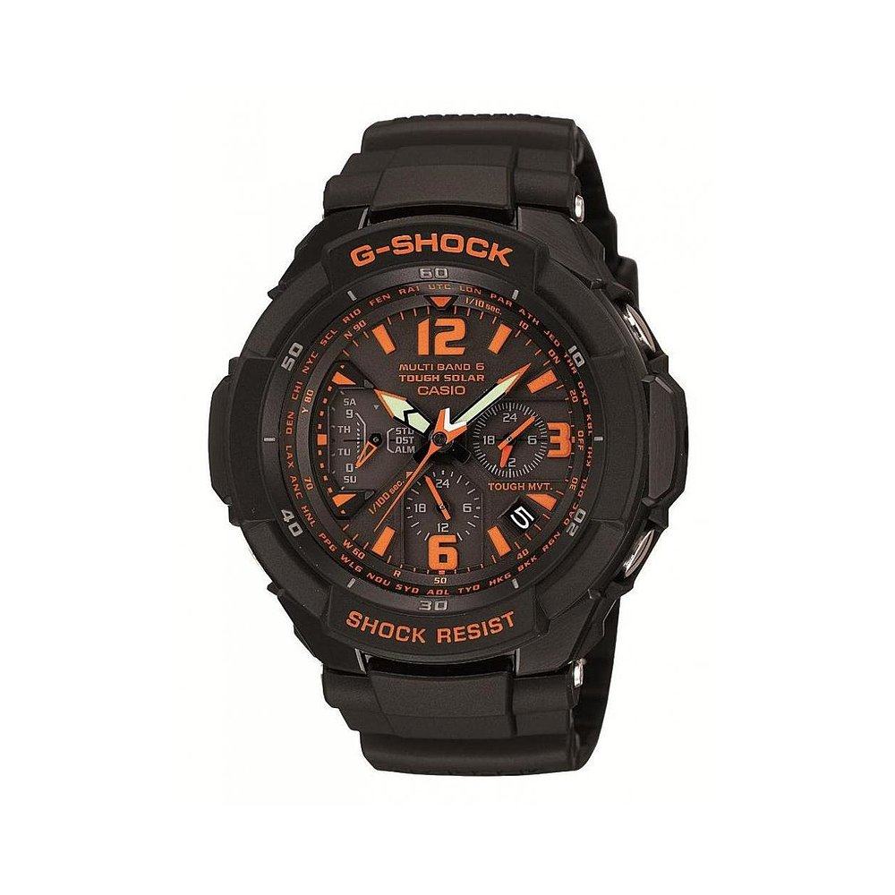 日本直购casio卡西欧g-shock手表radiosolargw-3000b-1ajf黑色日韩