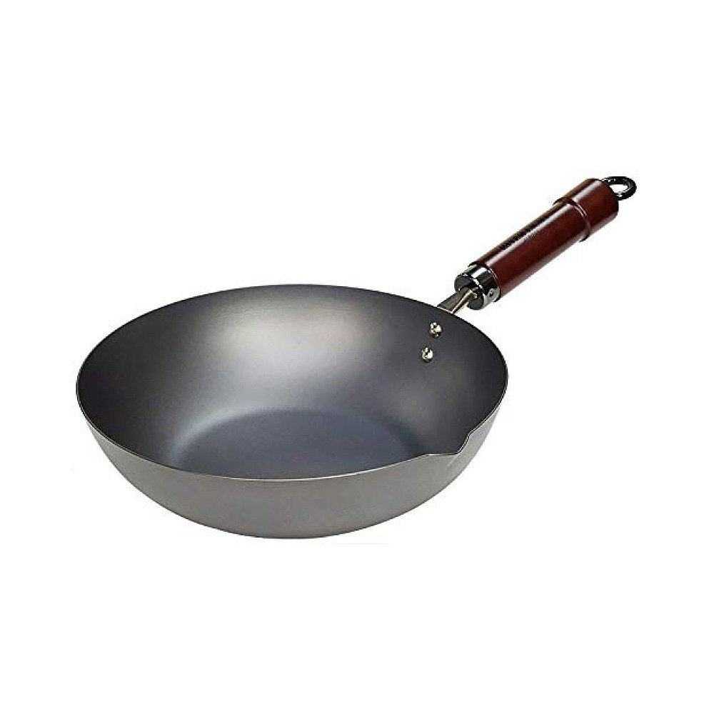 日本直邮riverlight铁制炒菜菜锅平底锅旧杆24cm煎锅