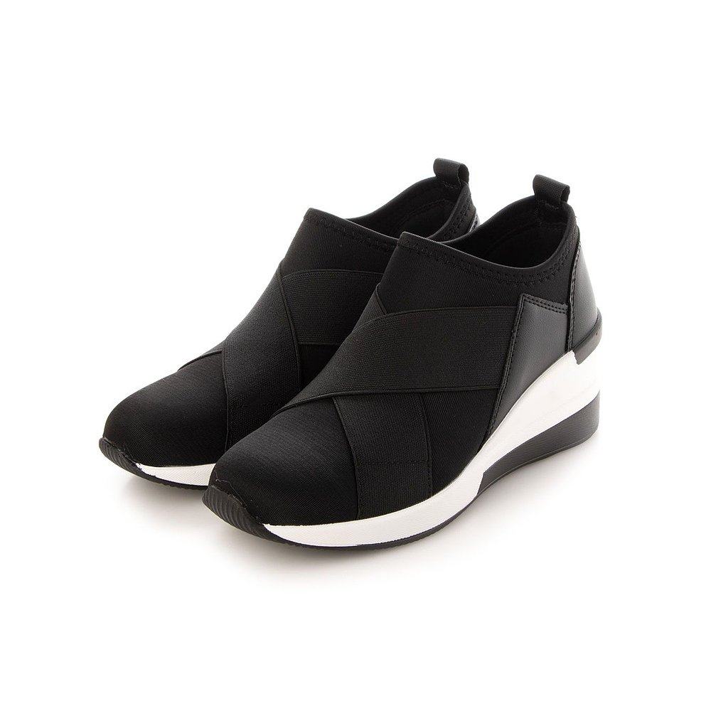 日本直邮metalrougecrossstretch厚底无带运动鞋黑色时尚休闲鞋