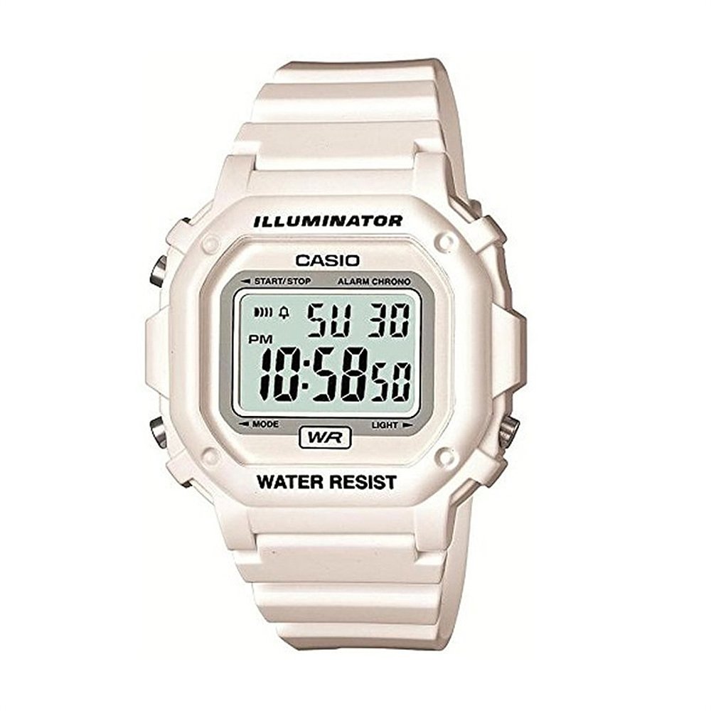 【日本直邮】casio卡西欧手表电子表白色简约数字学生表运动手表 143.