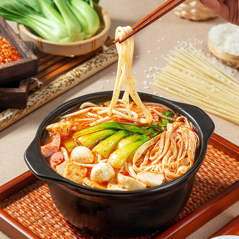 网红欣欣米线350g麻香辣砂锅袋装米粉方便手工东北大米米线包邮