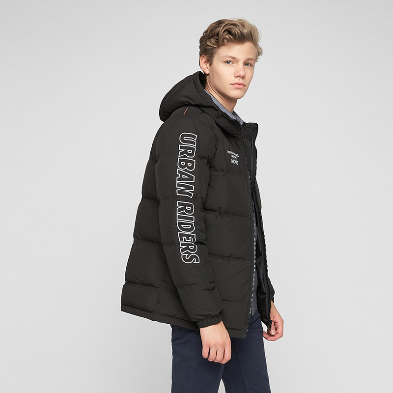 lee商场同款都市骑士秋冬男款连帽外套厚羽绒服l325093tx