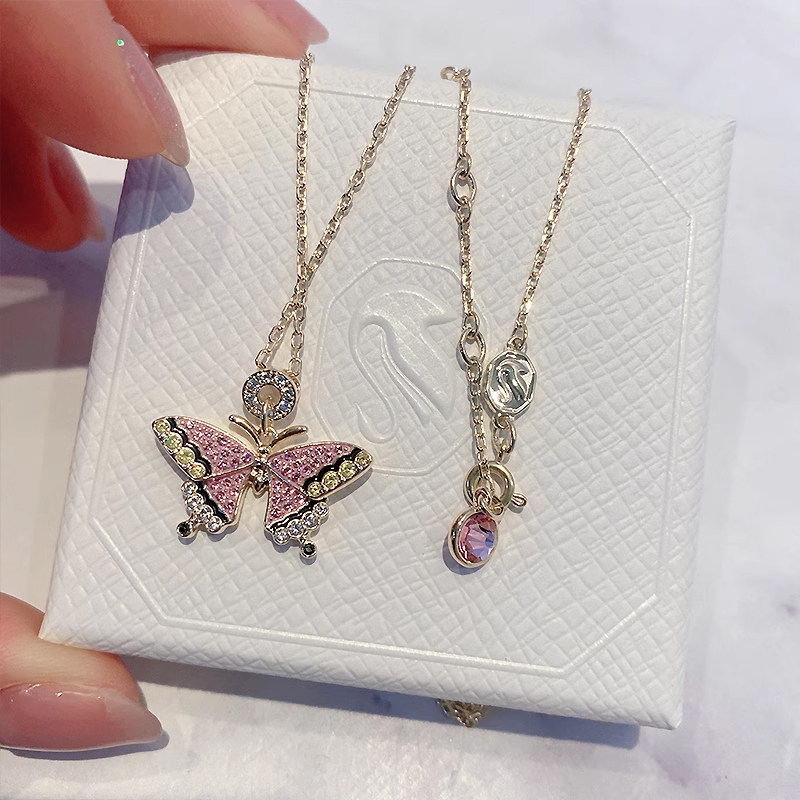 swarovski施华洛世奇23年新品idyllia系列彩色蝴蝶项链5658857项链