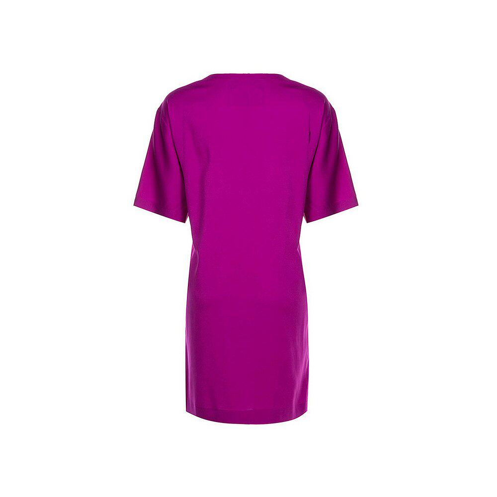 香港直发moschino莫斯奇诺女士紫红色字母logo短袖简约t恤