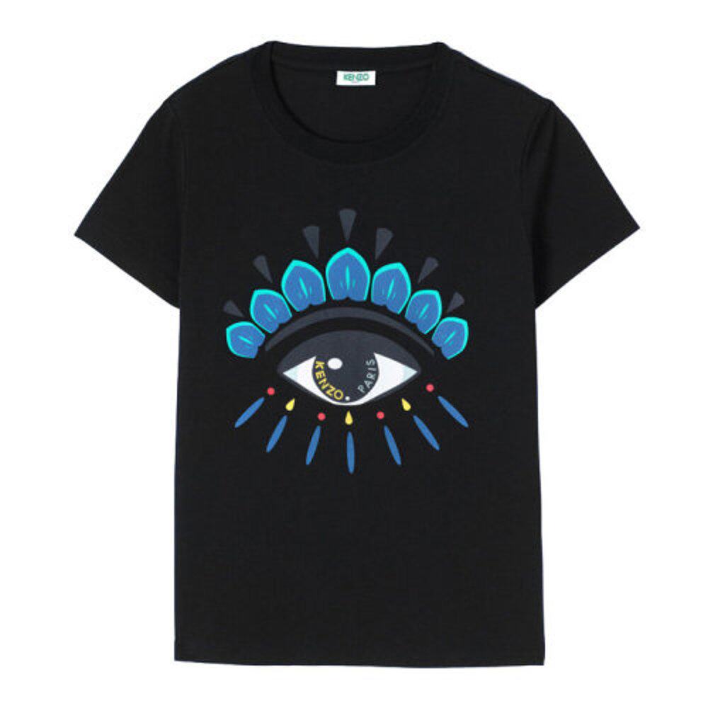 香港直邮kenzokenzo黑色眼睛女士短袖t恤t恤