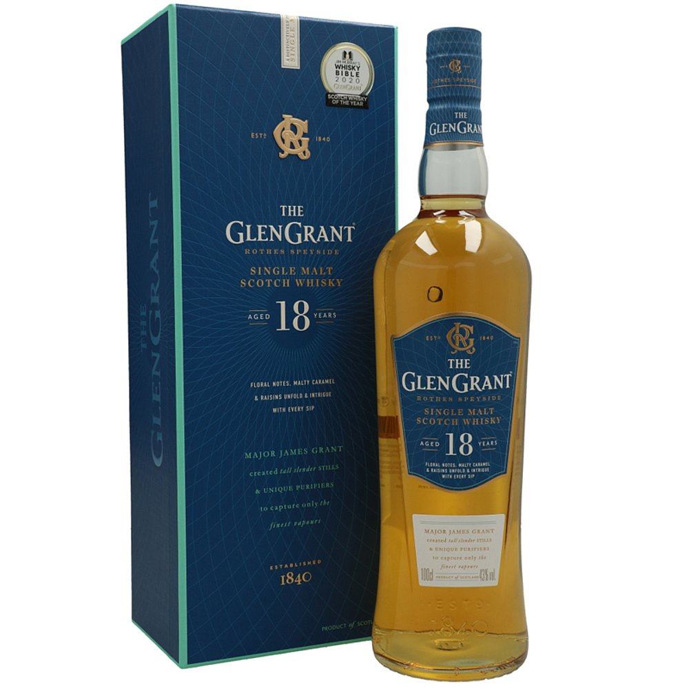 欧洲直邮glengrant格兰冠威士忌18年43vol1000ml英国礼盒装洋酒