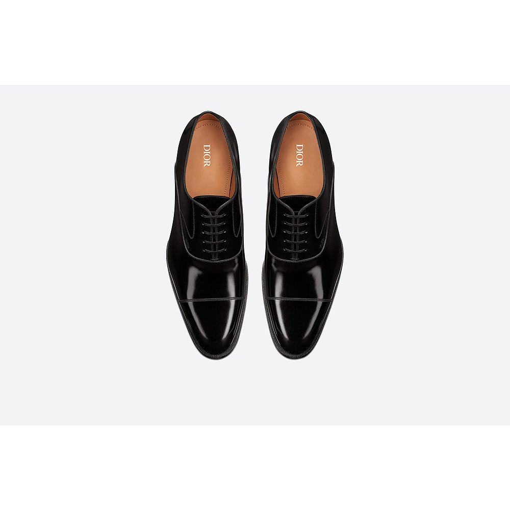 高奢跑腿欧洲直邮dior迪奥黑色皮鞋平底系带单鞋