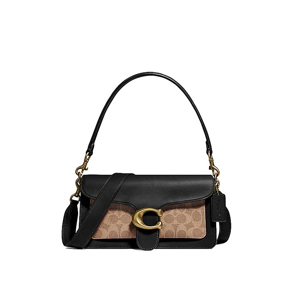 欧洲直邮coach蔻驰女士tabby鹅卵石皮革单肩手提包通用款女包