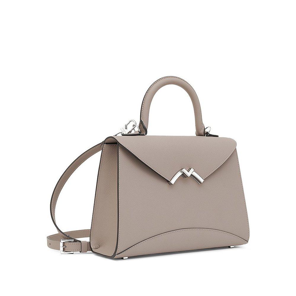 欧洲直邮moynat莫奈新款gabriellepm蜜桃粉小牛皮通用款女包