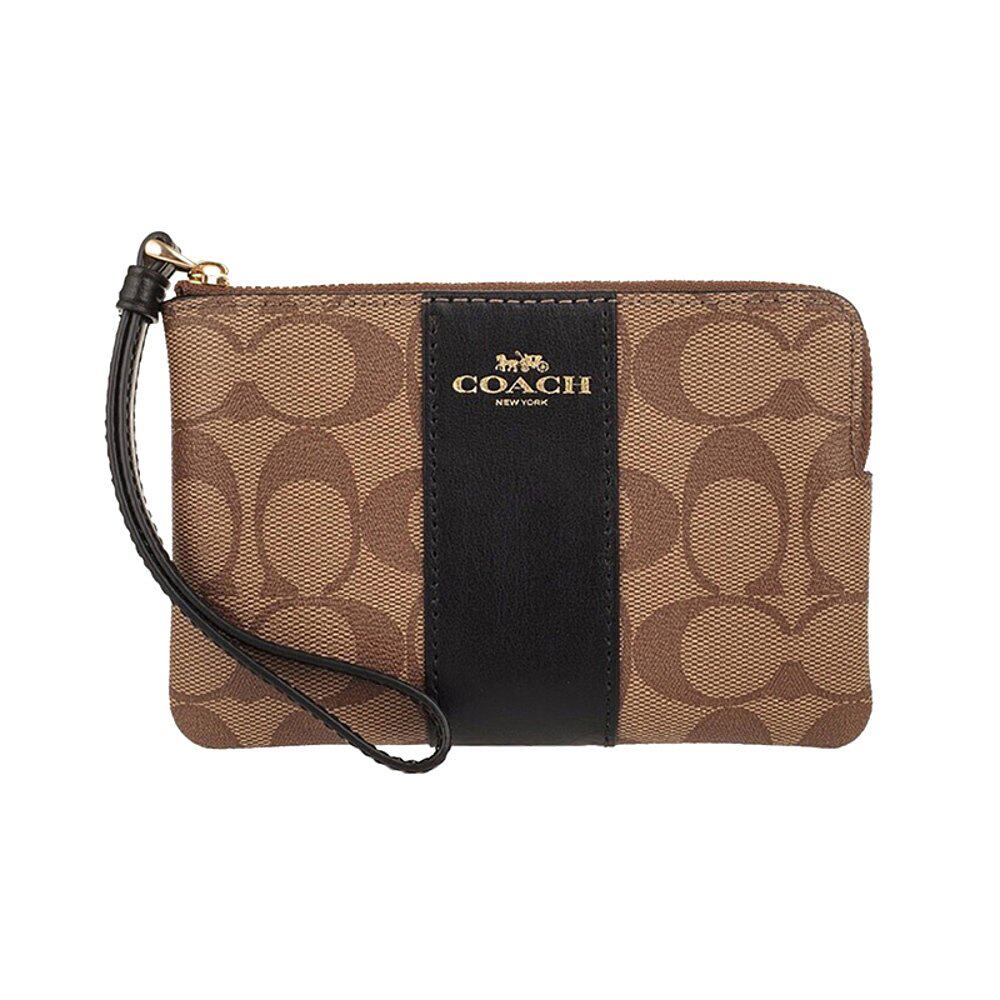 香港直邮coach蔻驰女士卡其色黑色手包f58035imcbi女士包袋