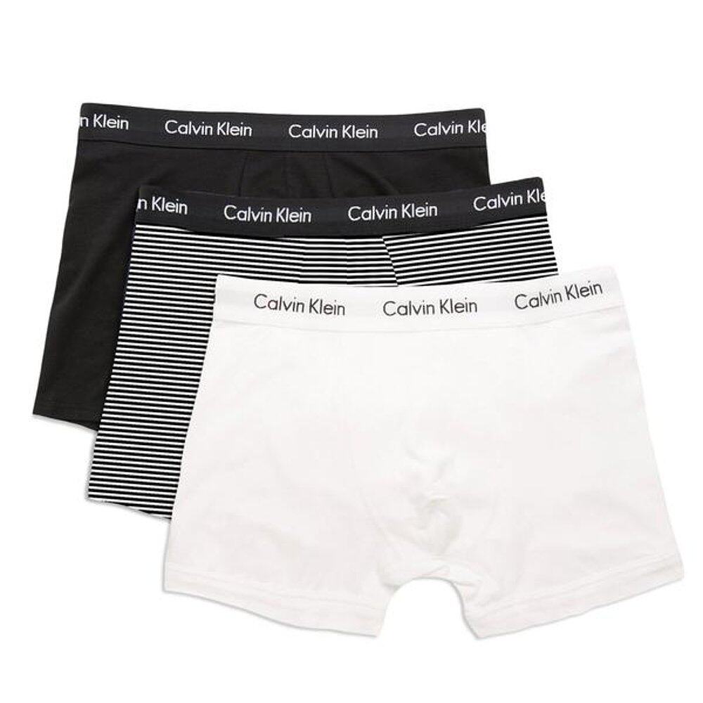 欧洲直邮calvinklein卡文克莱男士白色字母棉质男平角内裤