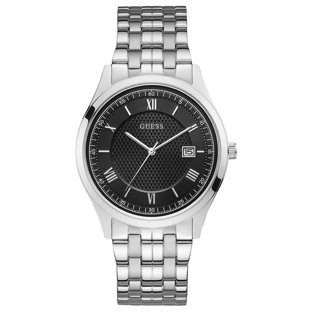 欧洲直邮guess盖尔斯男士毫米表带石英黑色手表欧美腕表