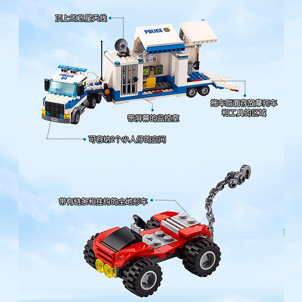 德国直邮lego乐高城市系列60139移动指挥中心积木建构