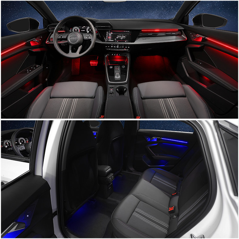 2122款奥迪a3l车内专用氛围改装a3原厂30色汽车氛围灯