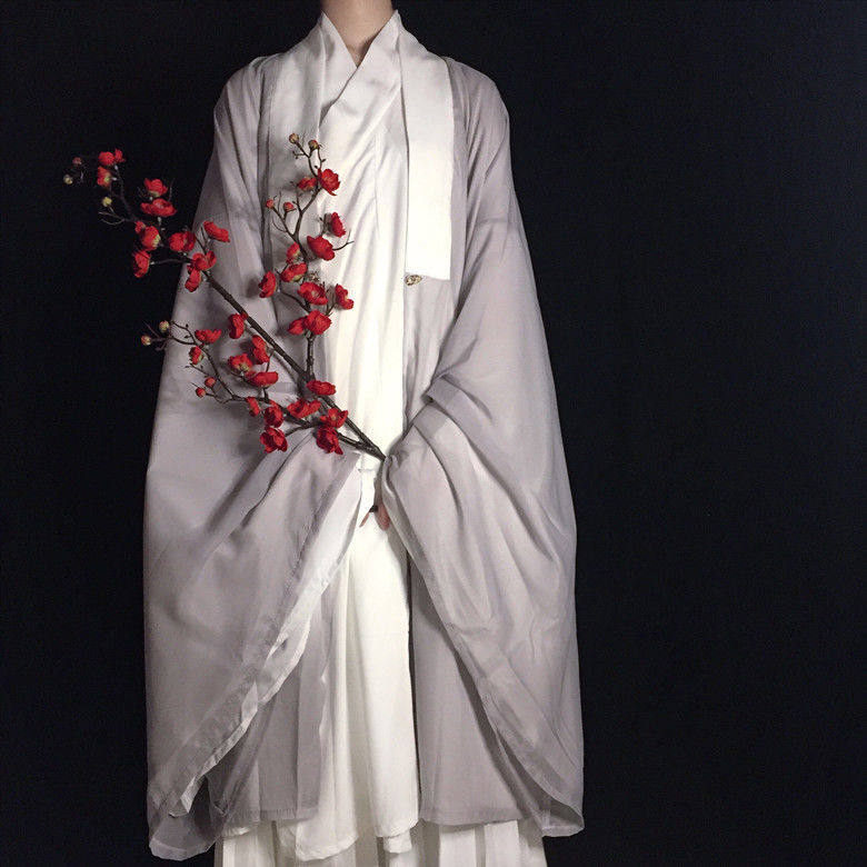 原创情侣袍领唐制圆披风明制纯色汉服女同男女汉服