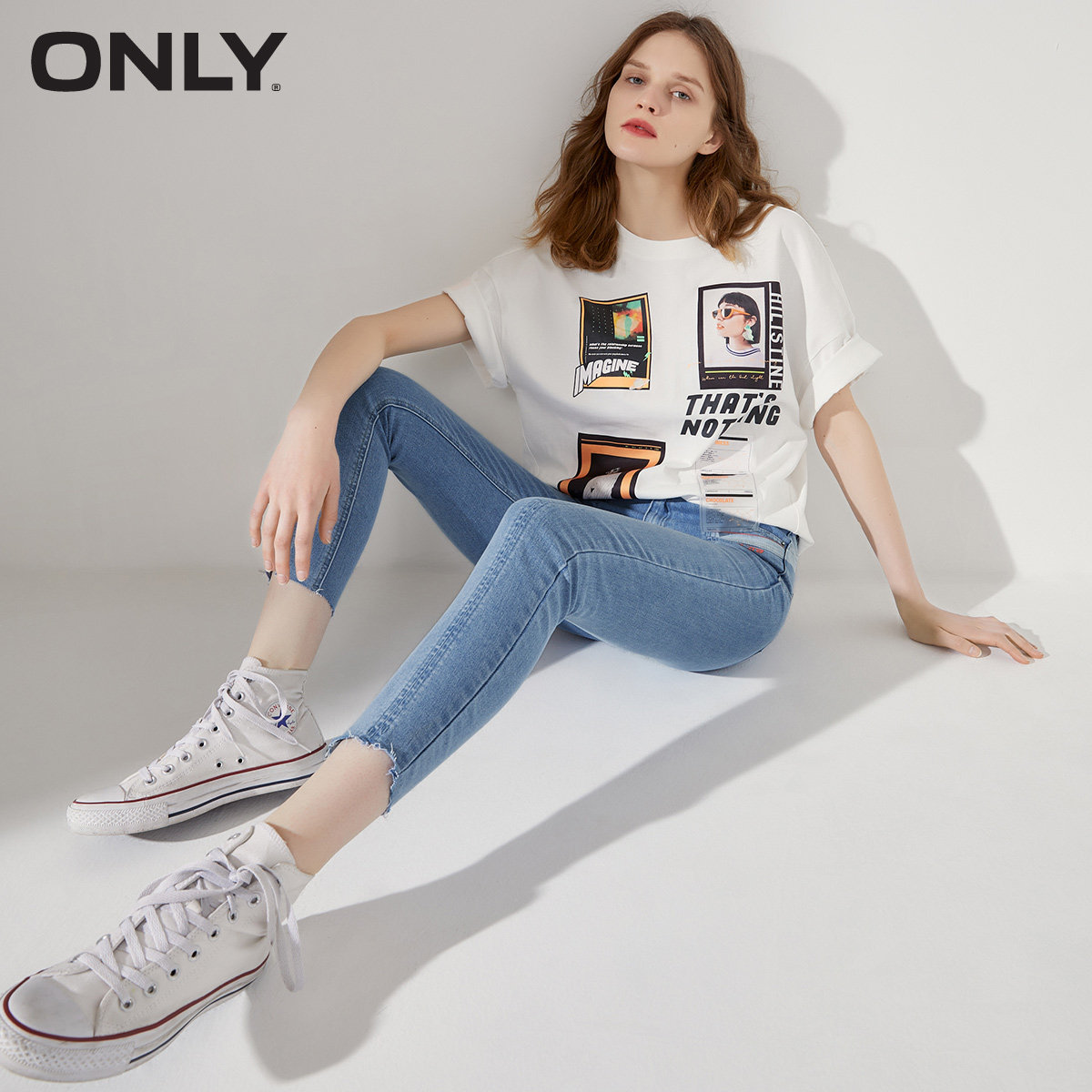 only低腰弹力修身小脚显瘦毛边牛仔裤120249523牛仔裤