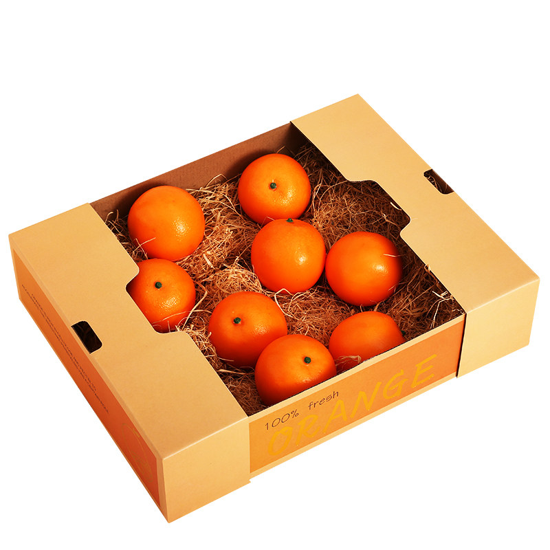 橙子礼品盒赣南脐橙甜橙通用包装盒高档烫金礼盒7斤10斤装空盒子