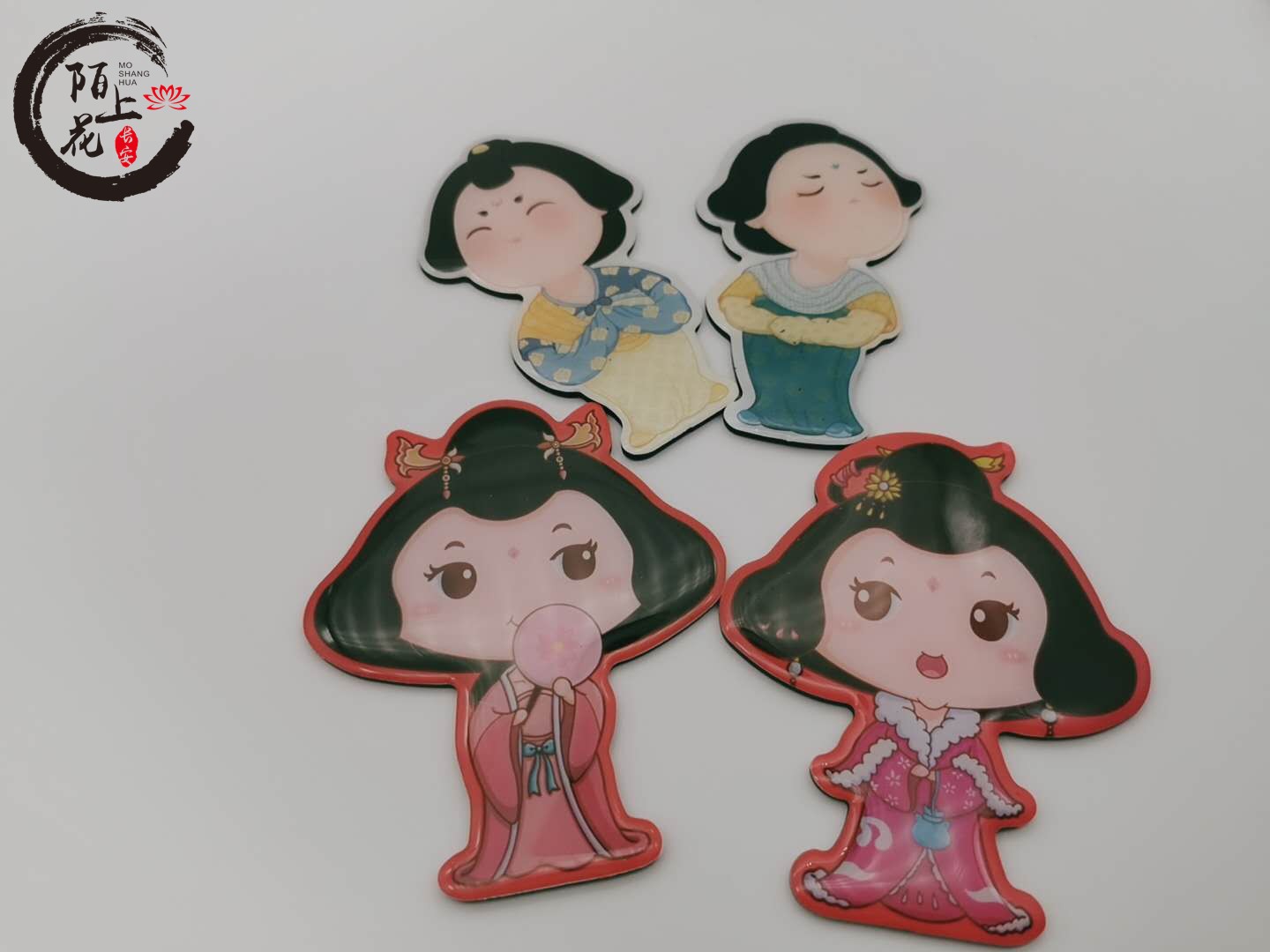 西安旅游文创纪念品唐小妃唐小帝杨贵妃唐明皇q版卡通滴胶冰箱贴