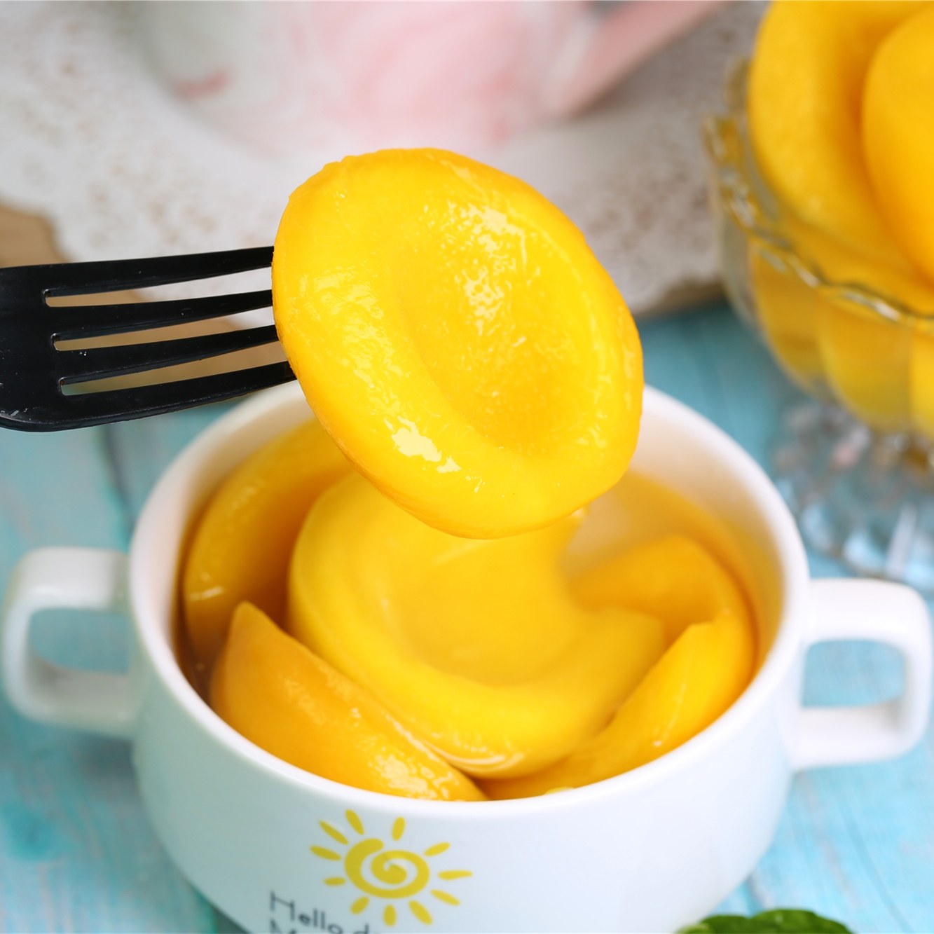 【熙美】新鲜糖水黄桃罐头425克*5罐砀山烘焙水果罐头整箱包邮