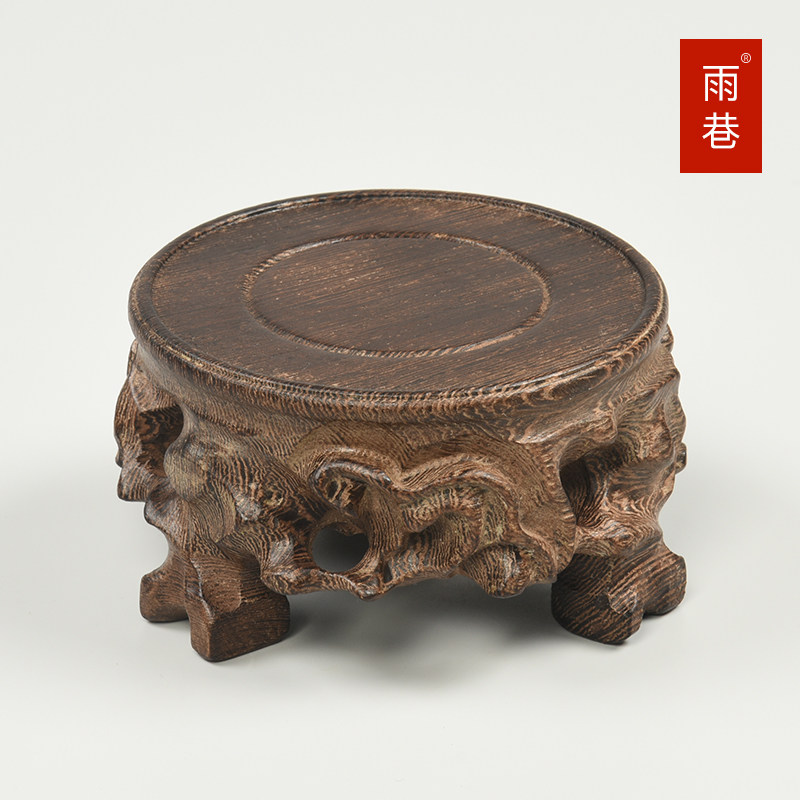红木雕刻奇石根雕底座实木木质紫砂壶花瓶花盆木雕