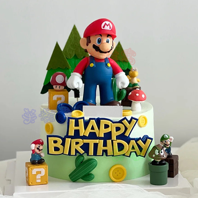 超级马里奥生日蛋糕同城卡通8090游戏超级玛丽儿童蛋糕全国新鲜生日