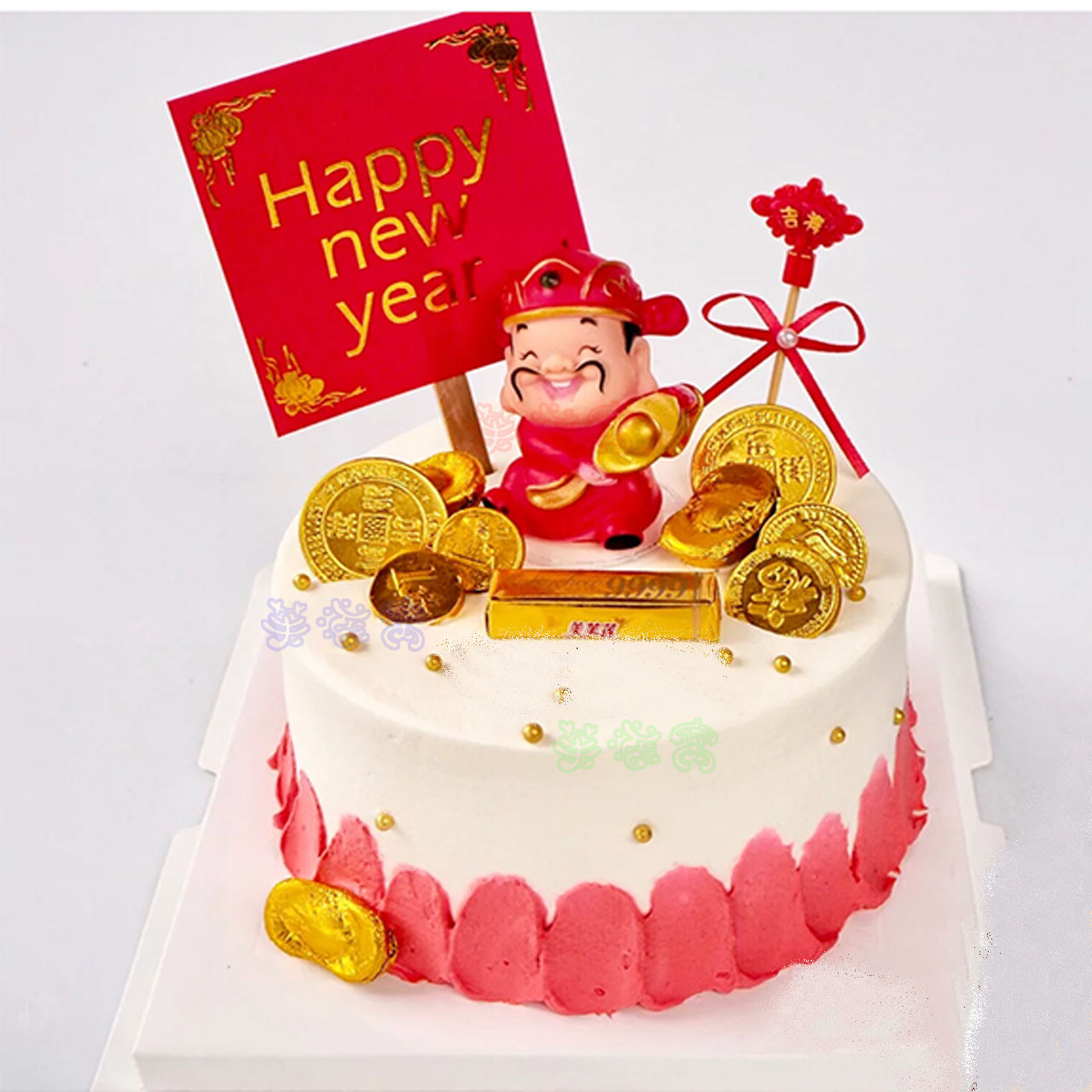 财神爷生日蛋糕同城跨新年春节蛋糕祝寿恭喜发财招财进宝全国配送