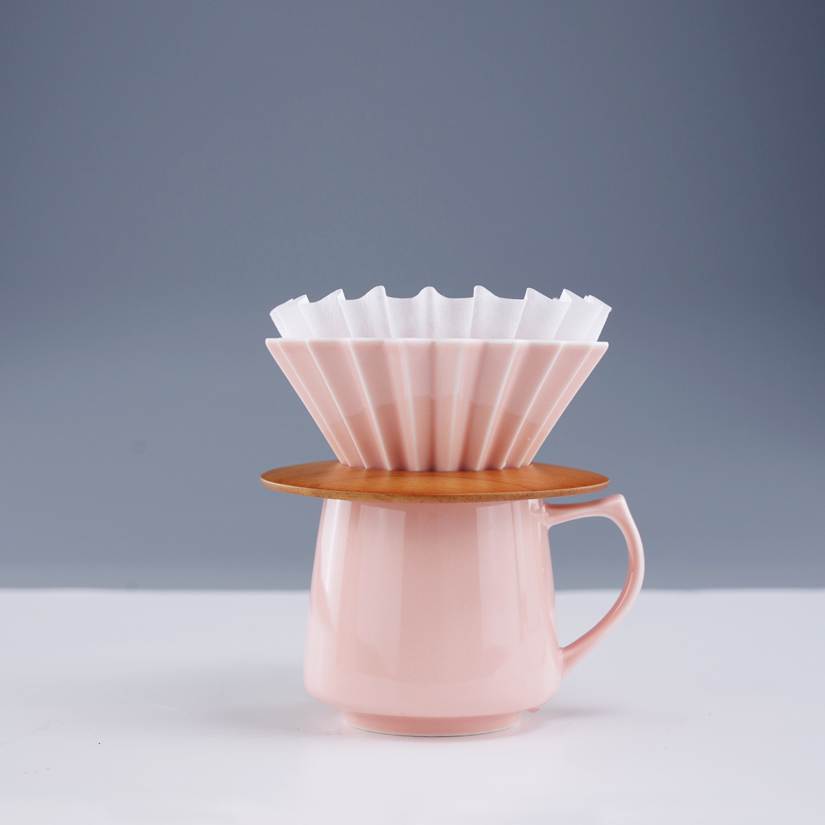 咖啡滤杯origami日本v60美浓烧陶瓷手冲折纸蛋糕配套器具