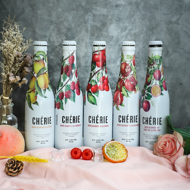 啤酒比利时进口奢莉樱桃覆盆盆子果味酒精小麦啤酒