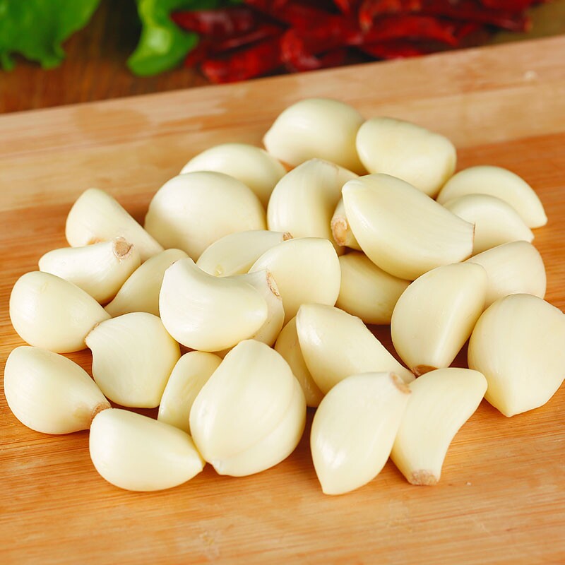 新鲜紫皮大蒜去皮蒜米3斤装包山东蒜头鲜蒜大蒜