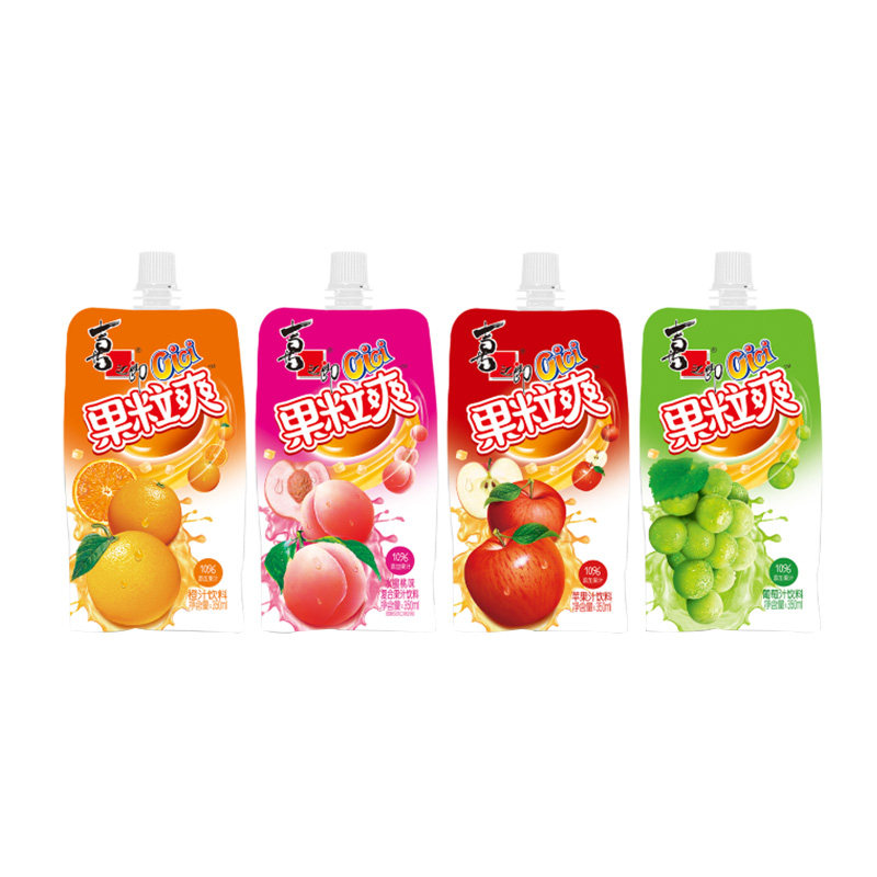 喜之郎cici果粒饮料可吸果汁果冻350ml袋装蜜桃果冻