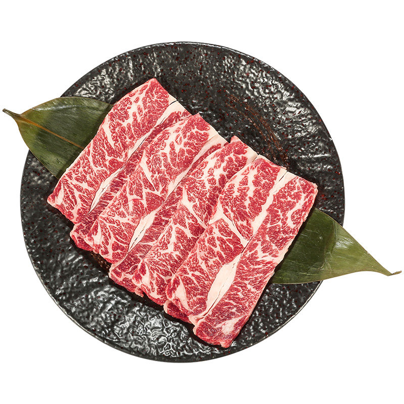 三品四季澳洲谷饲m3牛小排烤肉片日式韩式烧烤食材250g新鲜原切厚