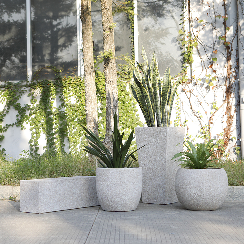 户外园艺不锈不锈钢钢花箱外商业街花桶花坛长方形花盆