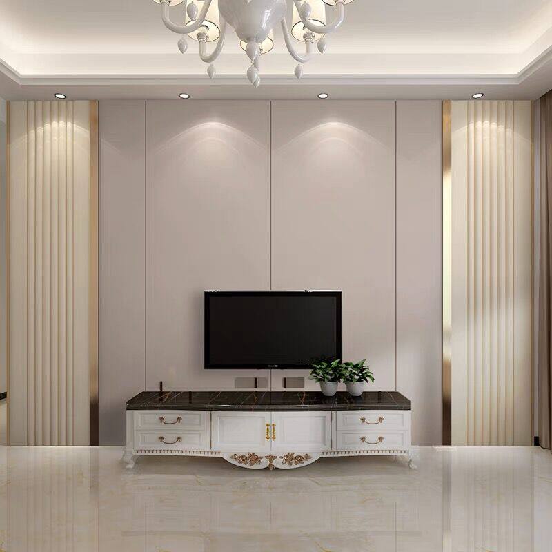 欧式竖条背景墙电视饰面墙纸条纹客厅轻奢沙发客定制壁画
