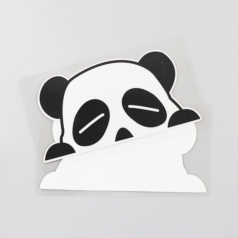 yjzt趴窗熊猫可爱卡通汽车贴纸遮盖划痕防水汽车装饰贴