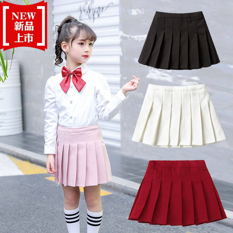半身女童格子百褶裙2020秋季新款儿童洋气学生半身裙